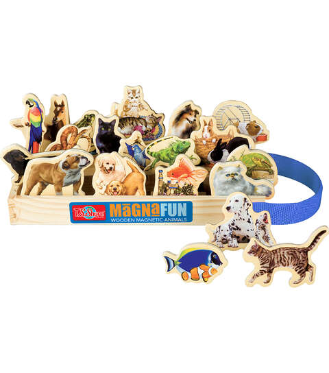 TS SHURE 20PC MAGNAFUN WOODEN MAGNETIC FAVORITE PETS