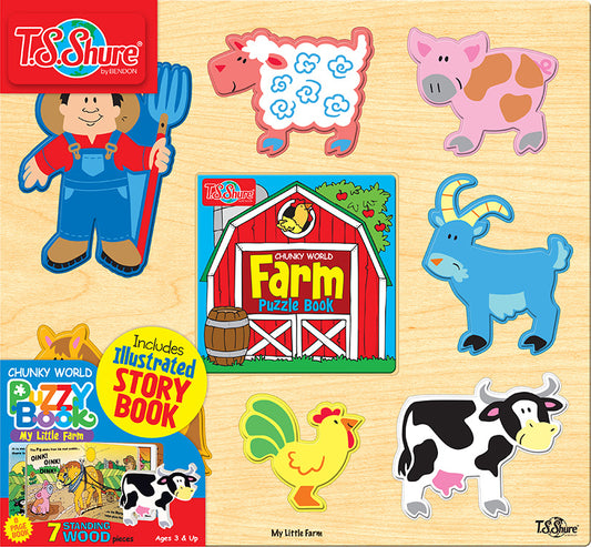 TSS CHUNKY WORLD FARM PUZZLE AND BOOK