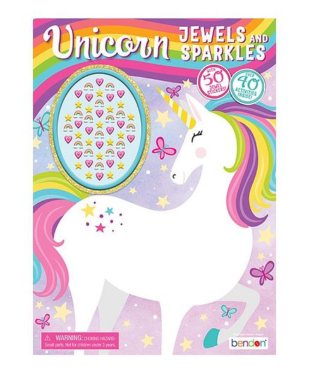 LIVRE D'ACTIVITÉS LICORNE AVEC AUTOCOLLANT BIJOU