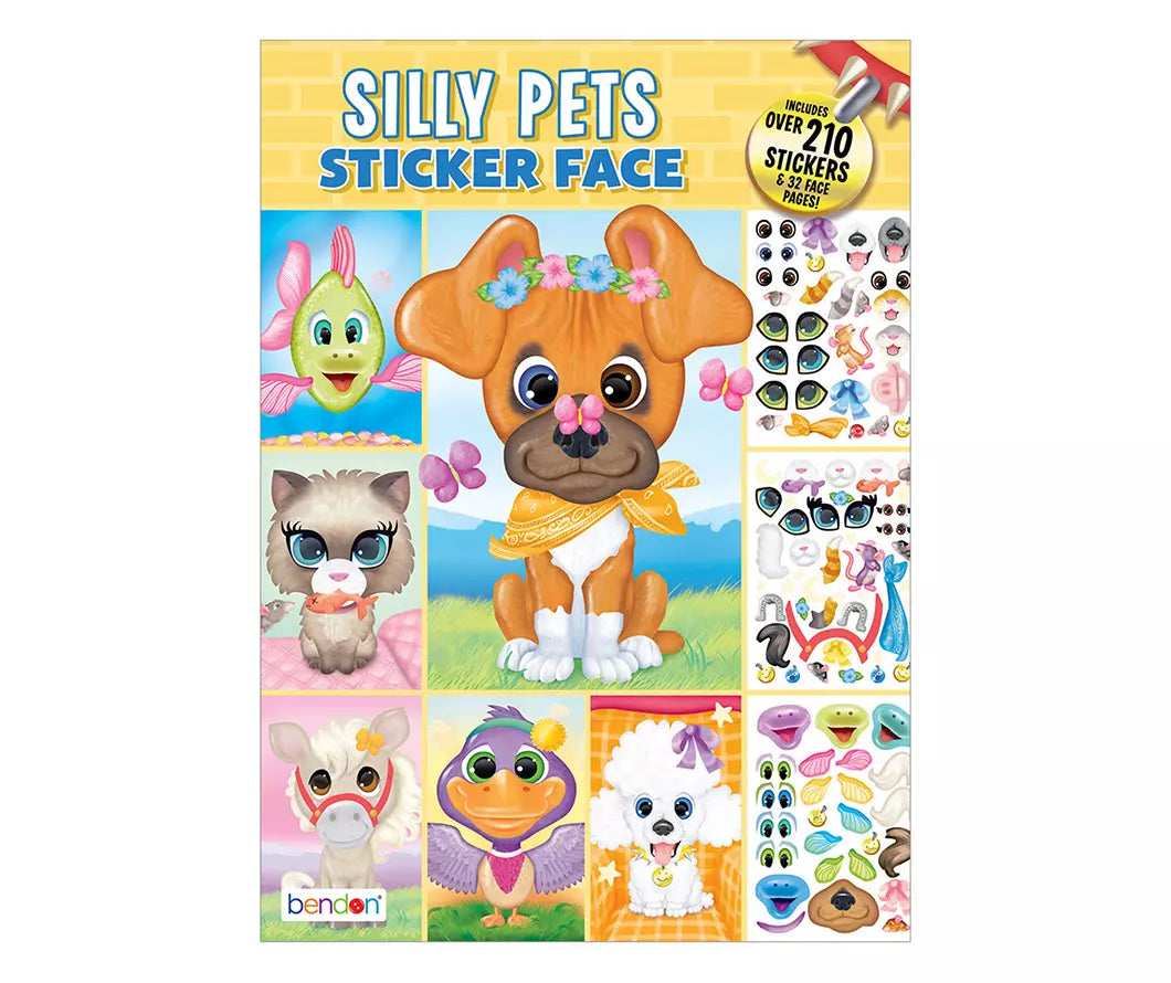 STICKER FACE SILLY PETS CREATE A FACE