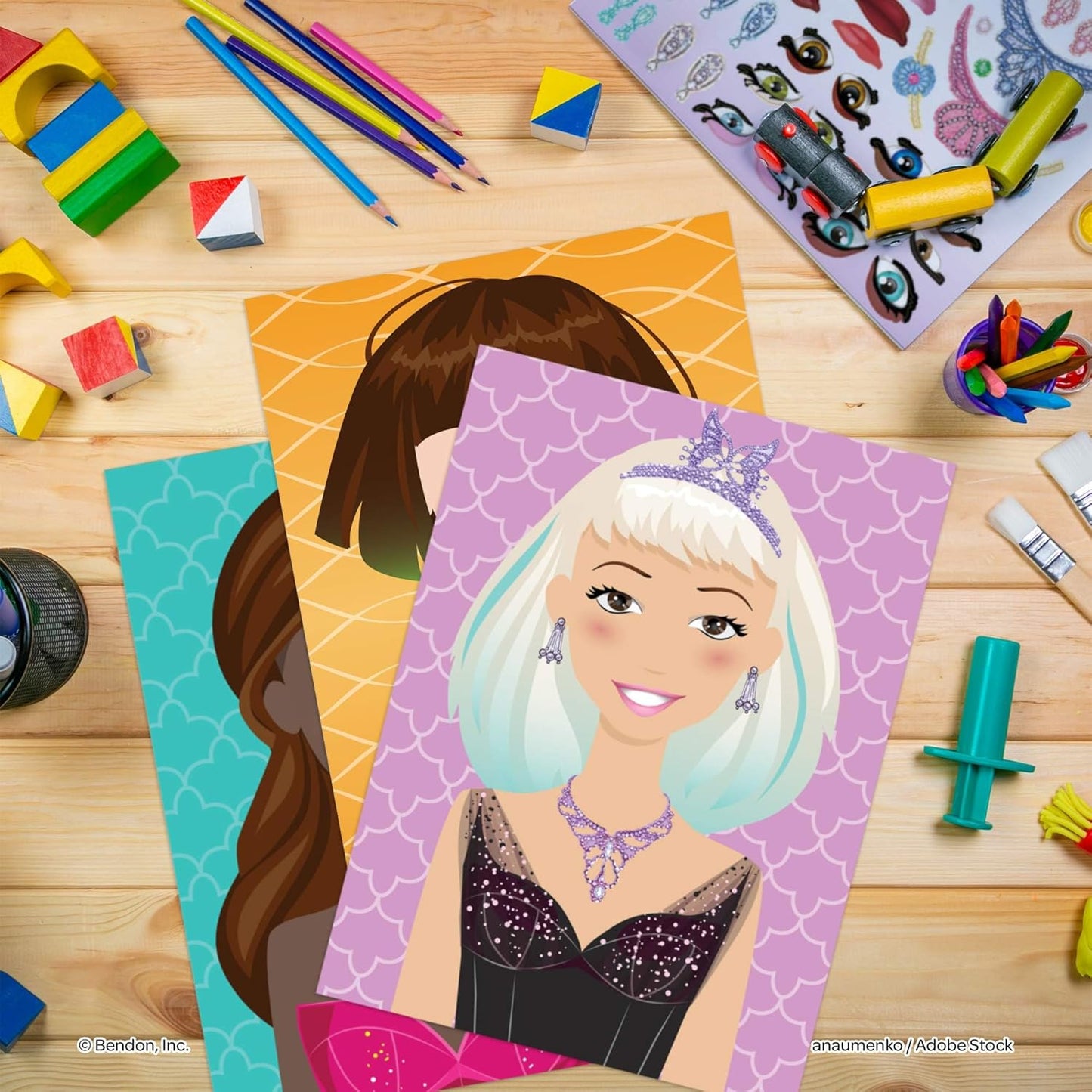 DP PRINCESS CREATE-A-FACE STICKERS