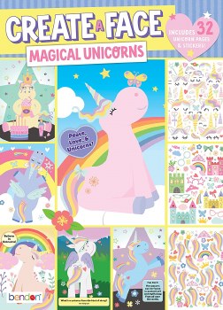 STICKER FACE ACTIVITY BOOK - MAGICAL UNICORNS