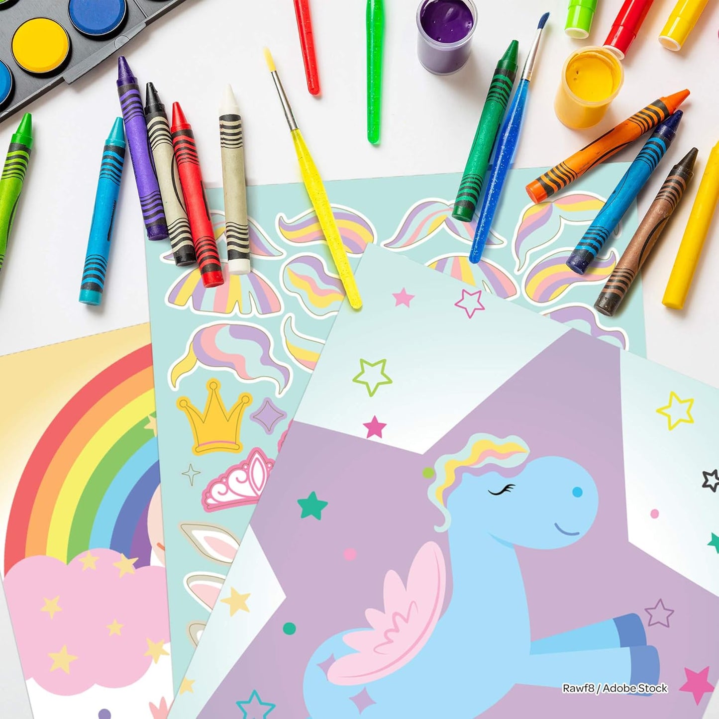 BENDON UNICORN COLOR AND ACTIVITY WITH CRAYONS