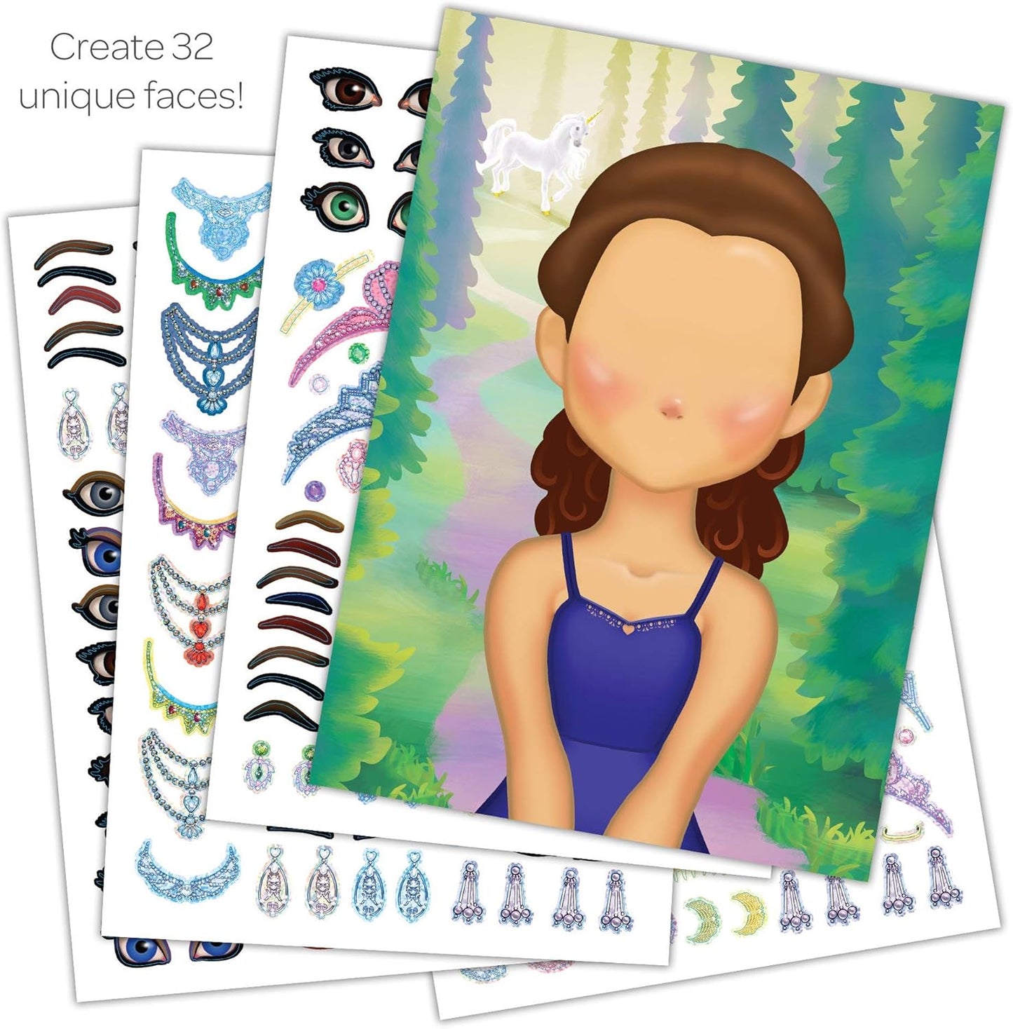 DP PRINCESS CREATE-A-FACE STICKERS