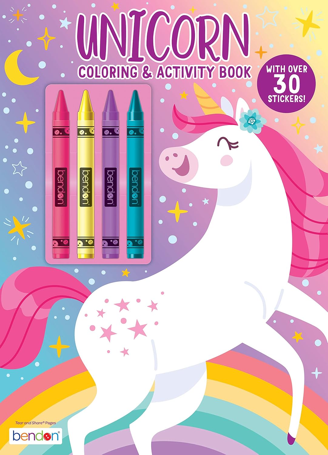 BENDON UNICORN COLOR AND ACTIVITY WITH CRAYONS