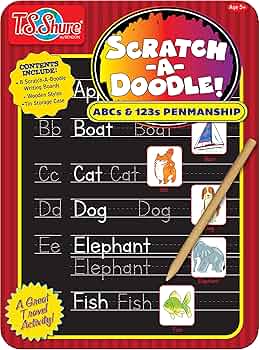 TSS SCRATCH A DOODLE ABC&123 LEARN TIN