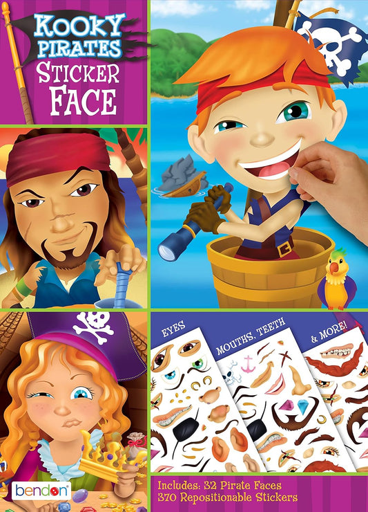 CREATE-A-FACE STICKER BOOK KOOKY PIRATES