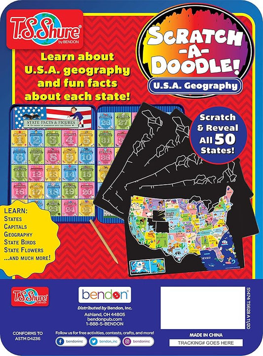 TSS SCRATCH A DOODLE USA LEARN TIN