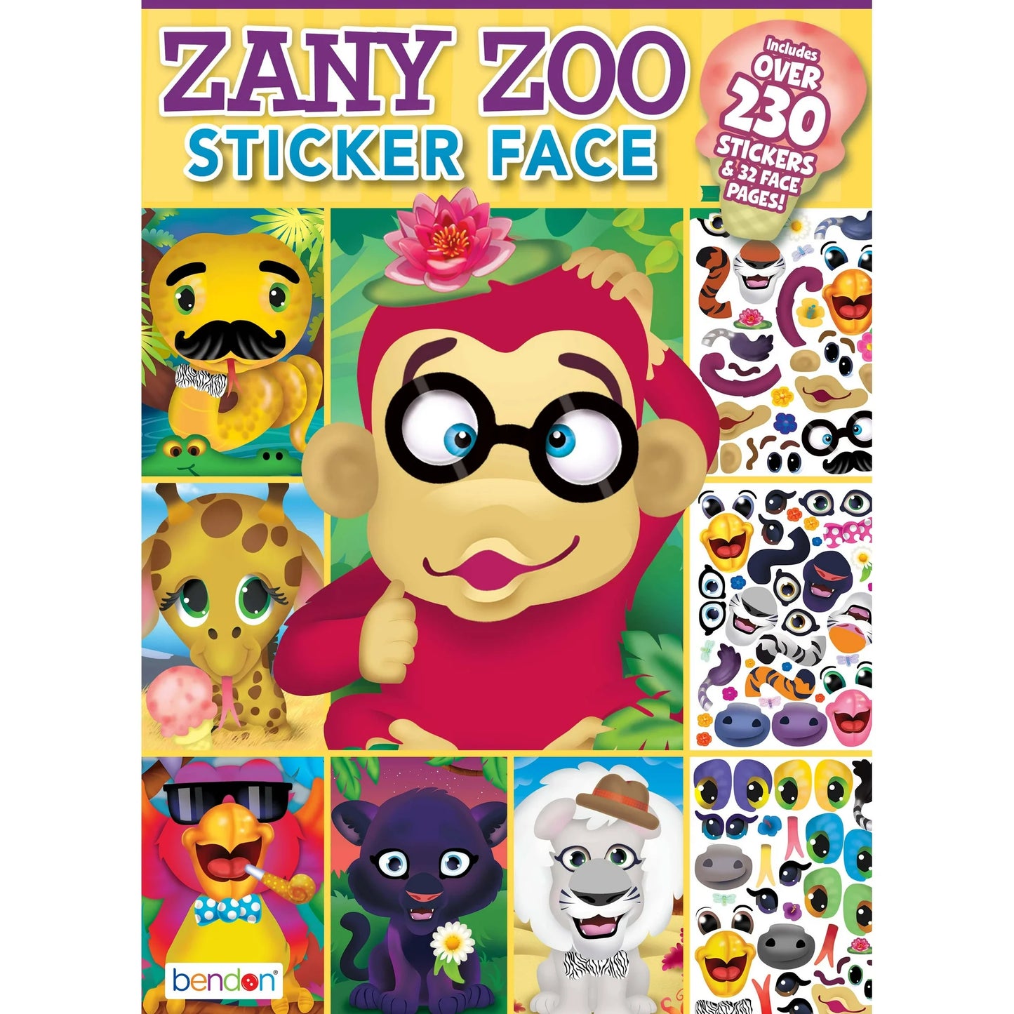 STICKER FACE ZANY ZOO CREATE A FACE