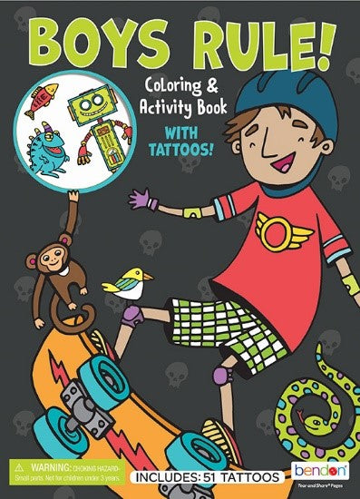 BENDON BOYS RULE ACTIVITY BOOK WITH TATTOO