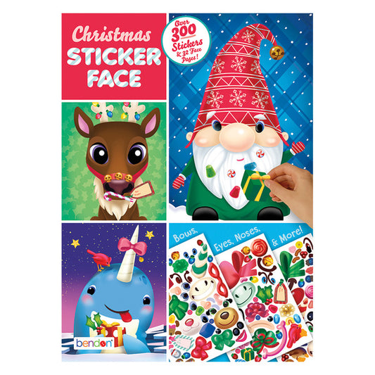 CHRISTMAS MINI STICKER FACE PAD PDQ V4